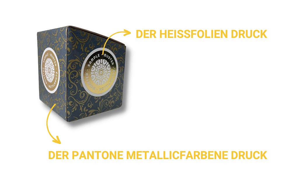 Heissfoliendruck oder Pantone metallicfarbener Druck für Verpackungen